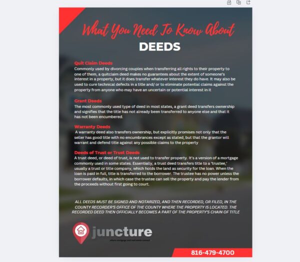 What You Need To Know About Deeds - Buyers Guide - (Template)