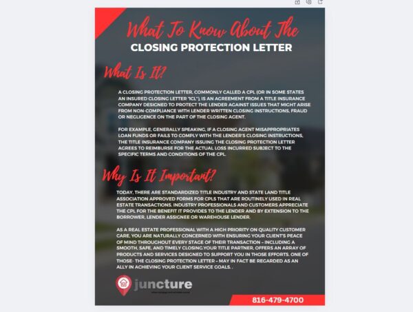What To Know About The Closing Protection Letter - Buyers Guide - (Template)